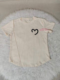 4XL Plus Size Chubby Girls Shoulder Large Size Short-sleeved Fishbone T-shirt Women's Design Sense Niche Slim-looking T-shirt