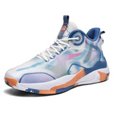 Men Outdoor Sports Sneakers Blank Breathable Mesh Basketball Shoes