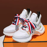 Spring New Thick Sole Platform Casual Running Shoe Muti Color Chunky Women Sneakers