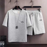 Plus Size Versatile Casual 2-piece Set Fashionable Comfortable Men's Set