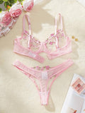 Sexy Lingerie Set Lace Mesh Underwear Thong Sleepwear for Women
