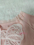 Women's White Lace Bow Square Neck Knit Top Short Sleeve Slim Fit Elegant Casual Blouses