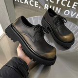 Height Increasing Thick Sole Shoes for Men Big Toe Latest Design Fashion Lace up Tank Dress Shoes