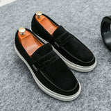 Faux Suede Leather Good Quality Fashion Lightweight Formal Slip on Classic Durable Men Dress Shoes Loafers