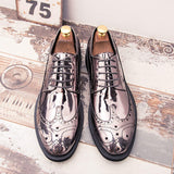 Derby Shoes for Men Formal Business Men Formal Dress Shoes Full Brogues Wing Tips Men Shoes