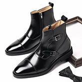 New Design Other Boots Double Monk Strap Shoes High Ankle Boots for Men