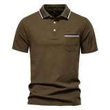 Men’s Summer Short-Sleeve Polo Shirt – Lapel Design, Business Casual Style