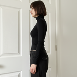 Winter Thermal Wear Turtleneck Top: Women's Basic Slim Fit Stretch Knit Long Sleeve Base Layer | Factory Direct Spandex/Poly