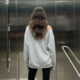 Oversized Loose Women's Pullove , Off-Shoulder Character Print Knit Sweater , Long Casual Sports Top (All Seasons) , OEM Anti-UV