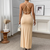 Sleeveless Racerback Style Bodycon Dress