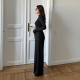 2025 Autumn New Cozy Women's Home Wear Set , Solid Color Long Sleeve T-Shirt with Loose Pants , Crew Neck Loungewear Wholesale - Zeprah