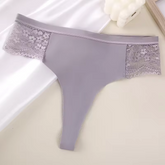 Low-Rise Thong with Sheer Lace Side Panels | Minimal Coverage Underwear