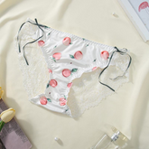 Sweet Peach Print Tie-Side Underwear