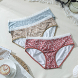 Floral Print Hipster Underwear Multi-Pack with Lace Trim