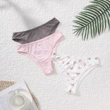 Print Cotton Bikini Underwear - Rose Floral Soft Breathable Mid-Rise Hipster Underwear for Women – Eco-Friendly, Everyday Comfort