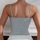 Dainty Lace Trim Ribbed Cami