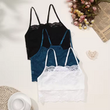 Versatile Lace Decorative Women’s Wire-Free Bra – Breathable Full-Cup Back Closure Strap Bra