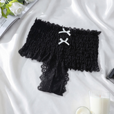 Ruffled Lace Cheeky Shorts