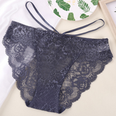 Strappy Waist Floral Lace Hipster