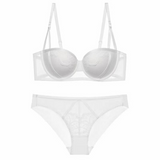 Cutout Underwire Demi Bra and Panty Set