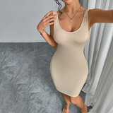 Solid Basic Tank Bodycon Mini Dress