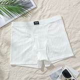 Ribbed Cotton Shorts - Soft & Breathable Mid-Rise Lace Hipster Underwear