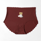 Scalloped Seamless Cute Graphic Brief Underwear