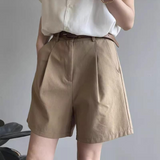 Tailored High-Waist Pleated Shorts with Belt