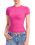 Sculpting Crewneck Fitted Crop Top