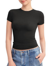 Sculpting Crewneck Fitted Crop Top
