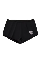 Athleisure Style Solid Color Boyshorts with 'Love' Graphic