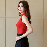 Half High Collar Tank Top for Women