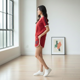 Active Sports Wear Two-Piece Set - Sportwear For Women - Printed 07 Teo Piece Set