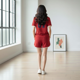 Active Sports Wear Two-Piece Set - Sportwear For Women - Printed 07 Teo Piece Set