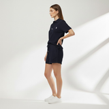 Classic Preppy Short-Sleeve Popover & Shorts Set