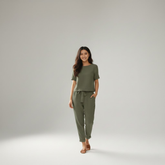 Casual Comfort Crop Top & Trousers Set