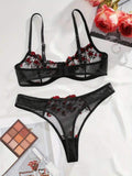 Sexy Lingerie Set Lace Mesh Underwear Thong Sleepwear for Women