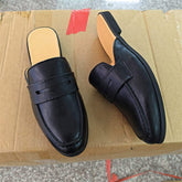 Home Mules PU Leather Comfortable Half Shoes Classic Design Durable Summer Casual Men Dress Shoes