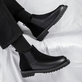 Black Color Comfortable Soft Sole Good Looking Fashion Classic Premium Real Leather Ankle Boots for Men