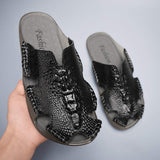Genuine Leather Leisure Design Fashion Durable Summer Casual Sandals Shoes for Men