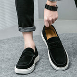 Faux Suede Leather Good Quality Fashion Lightweight Formal Slip on Classic Durable Men Dress Shoes Loafers