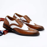 Sophisticated Brogue Lace-Ups: Wedding Oxfords Formal Genuine Leather Dress Shoes Quality Men Brogues