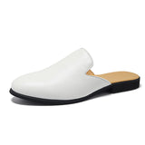 Casual Mules Comfortable Point Toe Backless Half Slippers for Men