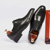 Premium Genuine Cowhide Leather Dress Shoes Pointed Toe Durable Handmade Brogue Quality Wedding Shoes for Men