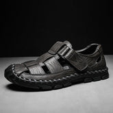 Top Quality Fashion Summer Slippers Cow Leather Material Sandals for Men Anti-Slippery