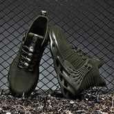 Safety Toe High-Top Breathable Sneakers Lace-Up Arch Ergonomic Support Anti-Slip Outdoor Wear Olive Green Winter