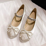 Designer Babouche Mary Janes Flat Pumps with Laser Rhinestones for Women