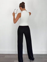 Women Metal Ring Halter Neck Crop Top Twisted Front Sleeveless Fitted Tank Top Casual Daily Camisole