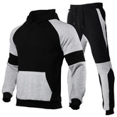 2025 Fashion Unisex Contrast Color Stitched Two-Piece Set, Stylish Sportswear for Outdoor Running
