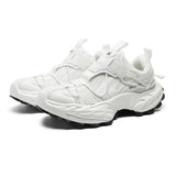 Men Women Modern Chunky Sole Sneakers Adjustable Strap Shock Absorption Technology Supportive Ankle Collar for Gym Daily Wear